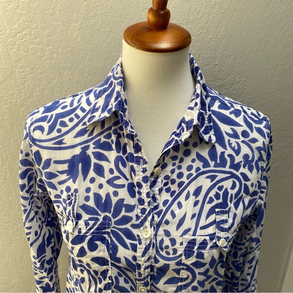 Original Roberta Roller Rabbit Dress Blue White Long Sleeve Button Down - Picture 5 of 11
